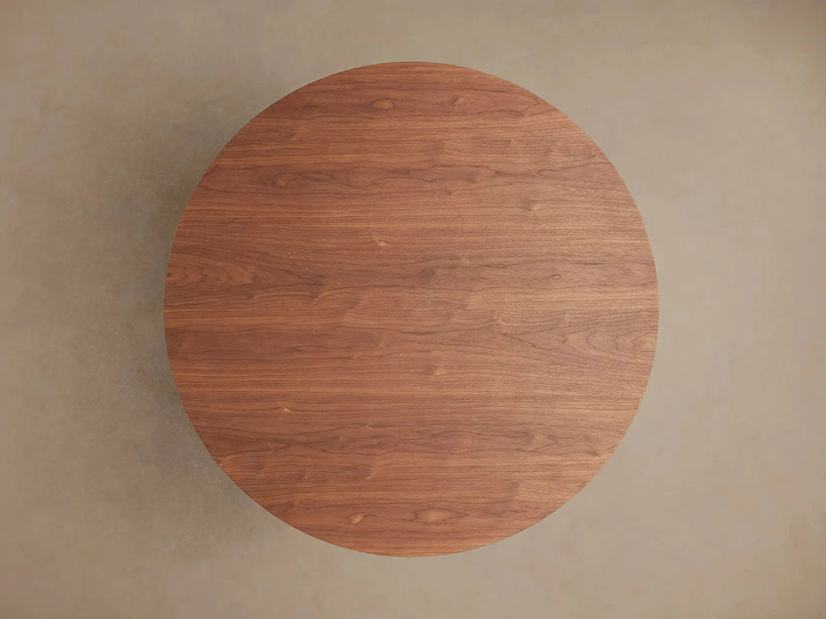 Caden Black Marquina Stone Top Dining Table American Walnut Wood Base