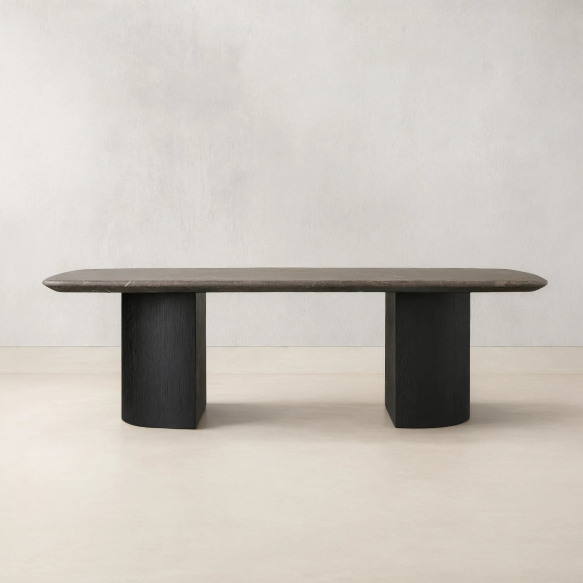 San Germani 72" Stone Coffee Table with Dauphine Metal Base