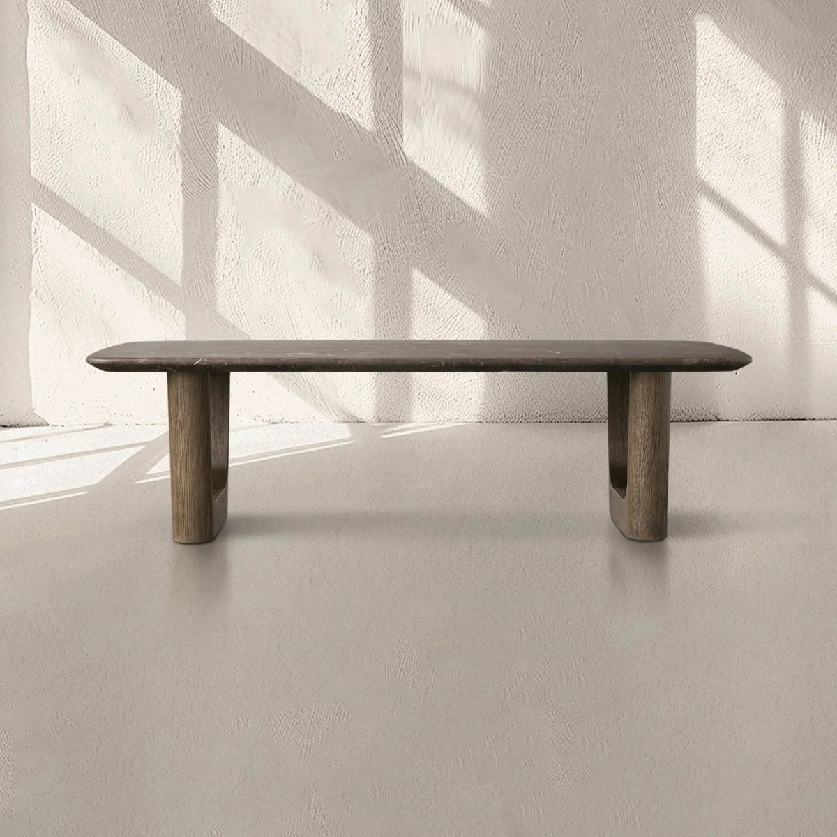 San Germani 72" Carrara marble Top Coffee Table with Rennes Metal Base
