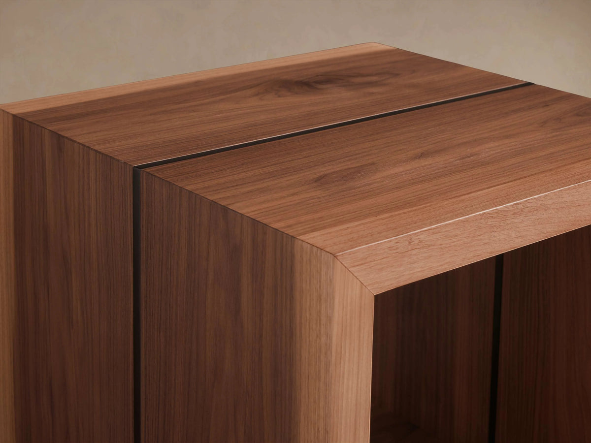 Mihaela Solid Wood End Table Square Accent Sofa Side Table
