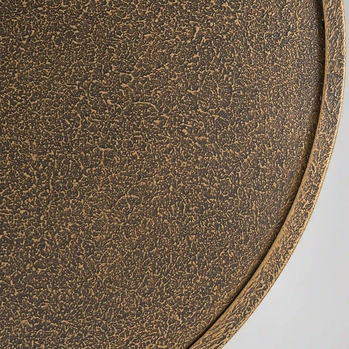 Sculptural Brass & Stone Accent Table