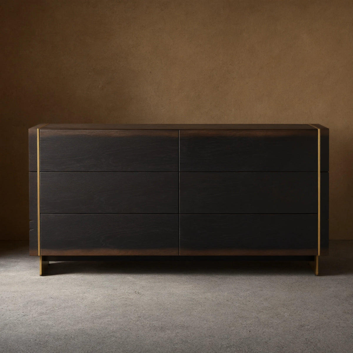 Mihaela Mihaela Six-Drawer Chest Wood Water-Based Dresser Cabinet
