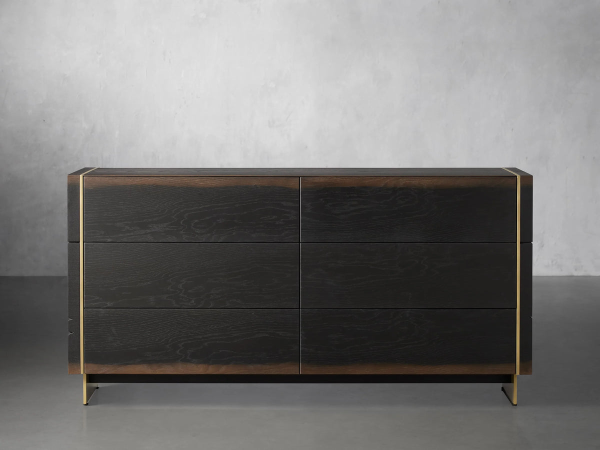 Mihaela Mihaela Six-Drawer Chest Wood Water-Based Dresser Cabinet