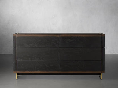 Mihaela Mihaela Six-Drawer Chest Wood Water-Based Dresser Cabinet