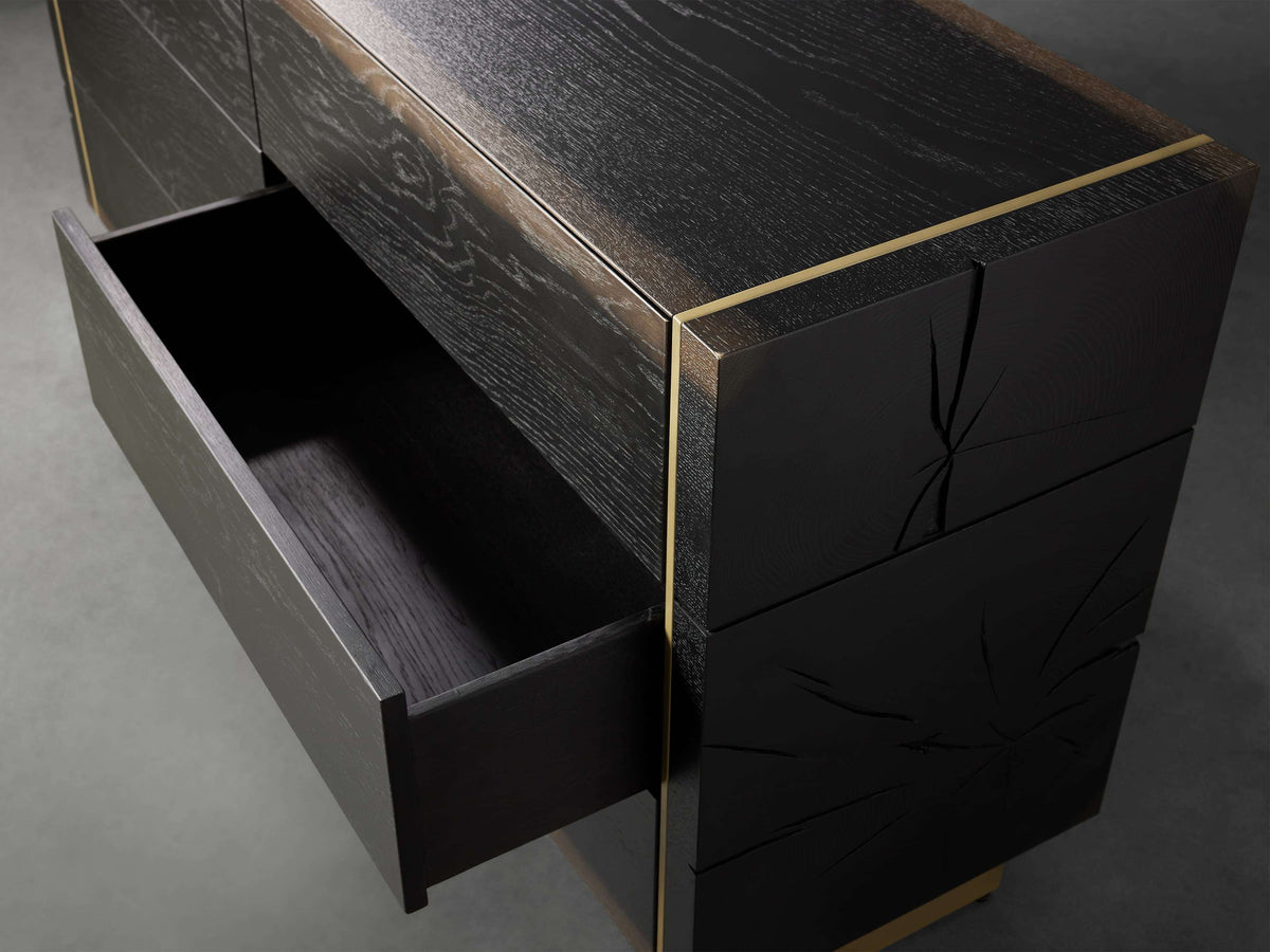 Mihaela Mihaela Six-Drawer Chest Wood Water-Based Dresser Cabinet