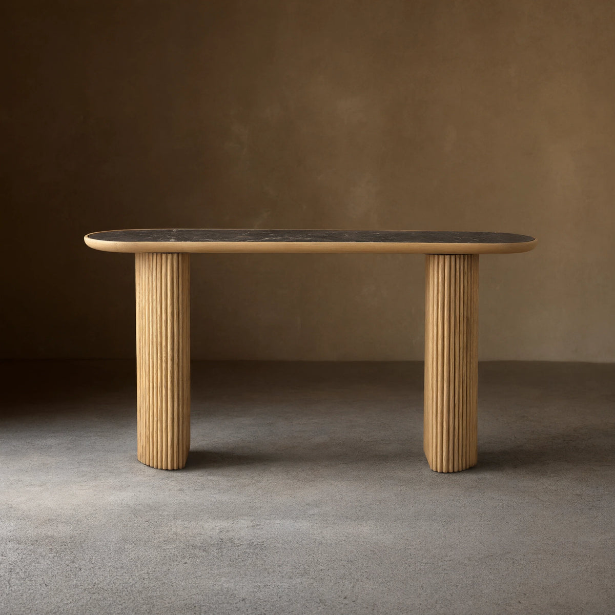 Aster Solid Oak Entryway Console Table Modern Hallway Entrance table
