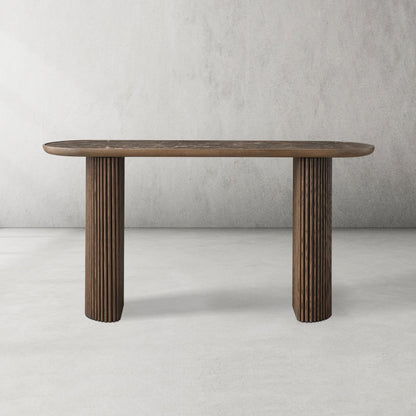 Aster Solid Oak Entryway Console Table Modern Hallway Entrance table