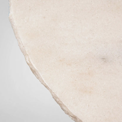 Sculptural Brass & Marble Side Table