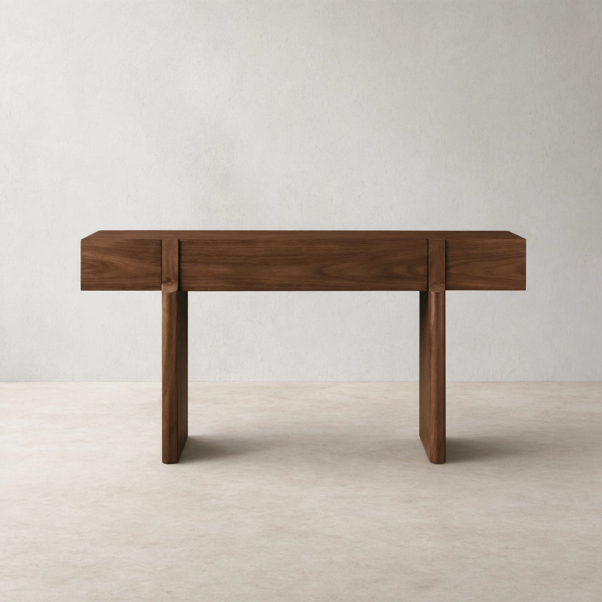 Callan Solid Walnut Entrance Console Table Wood Rustic Entryway Hallway table