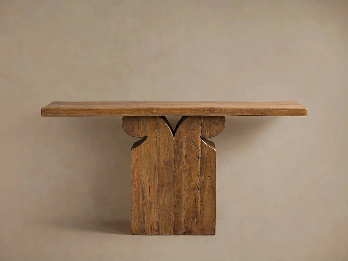 Dumai Reclaimed Teak Hallway Console Entrance Table Wood Country Entryway Table