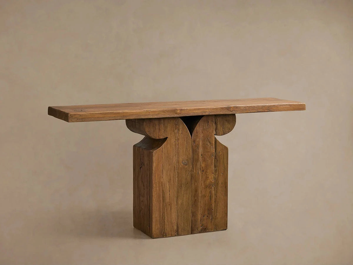 Dumai Reclaimed Teak Hallway Console Entrance Table Wood Country Entryway Table