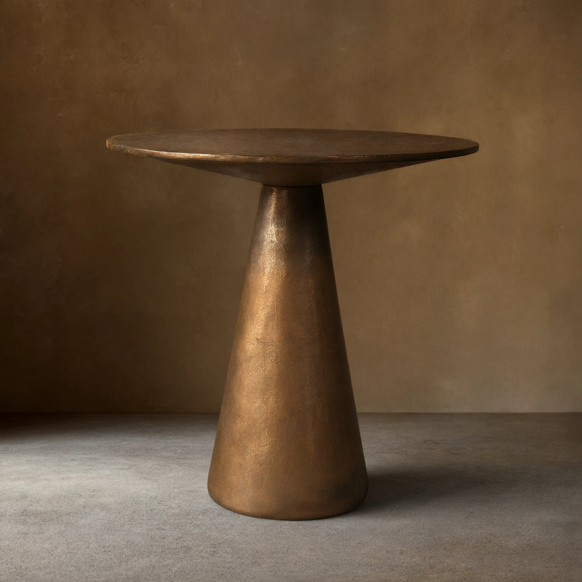 Patina Copper Mushroom Side Table