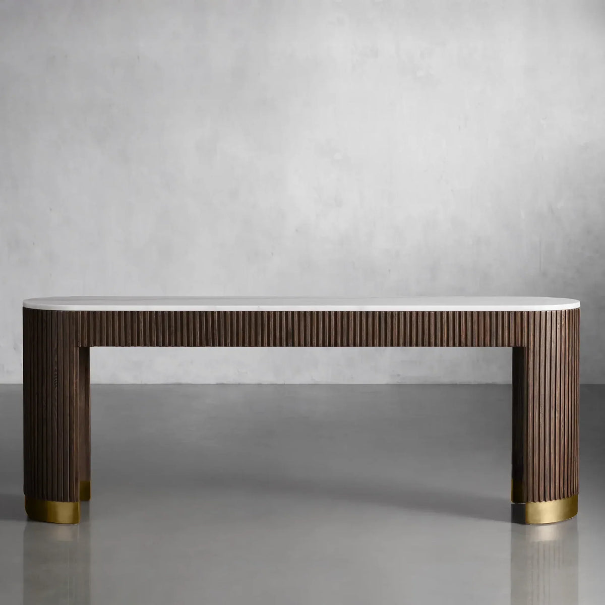 Finnley Marble Top Entryway Console Table Wood Hallway Entrance Table