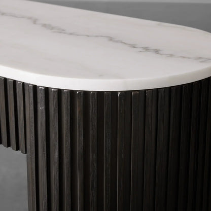 Finnley Marble Top Entryway Console Table Wood Hallway Entrance Table