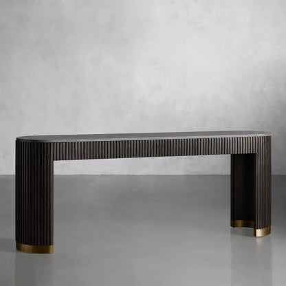 Finnley Marble Top Entryway Console Table Wood Hallway Entrance Table