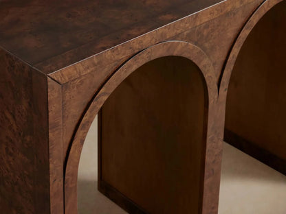 Hattie Wood Console Entryway Table Arch Design Hallway Entrance Table