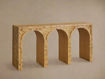 Hattie Wood Console Entryway Table Arch Design Hallway Entrance Table
