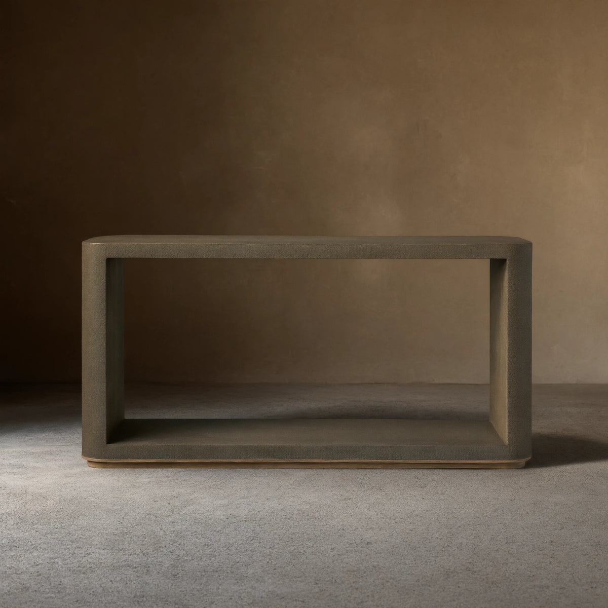 Harrow Entryway Console Table Faux Shagreen Finish Wood Entrance Table