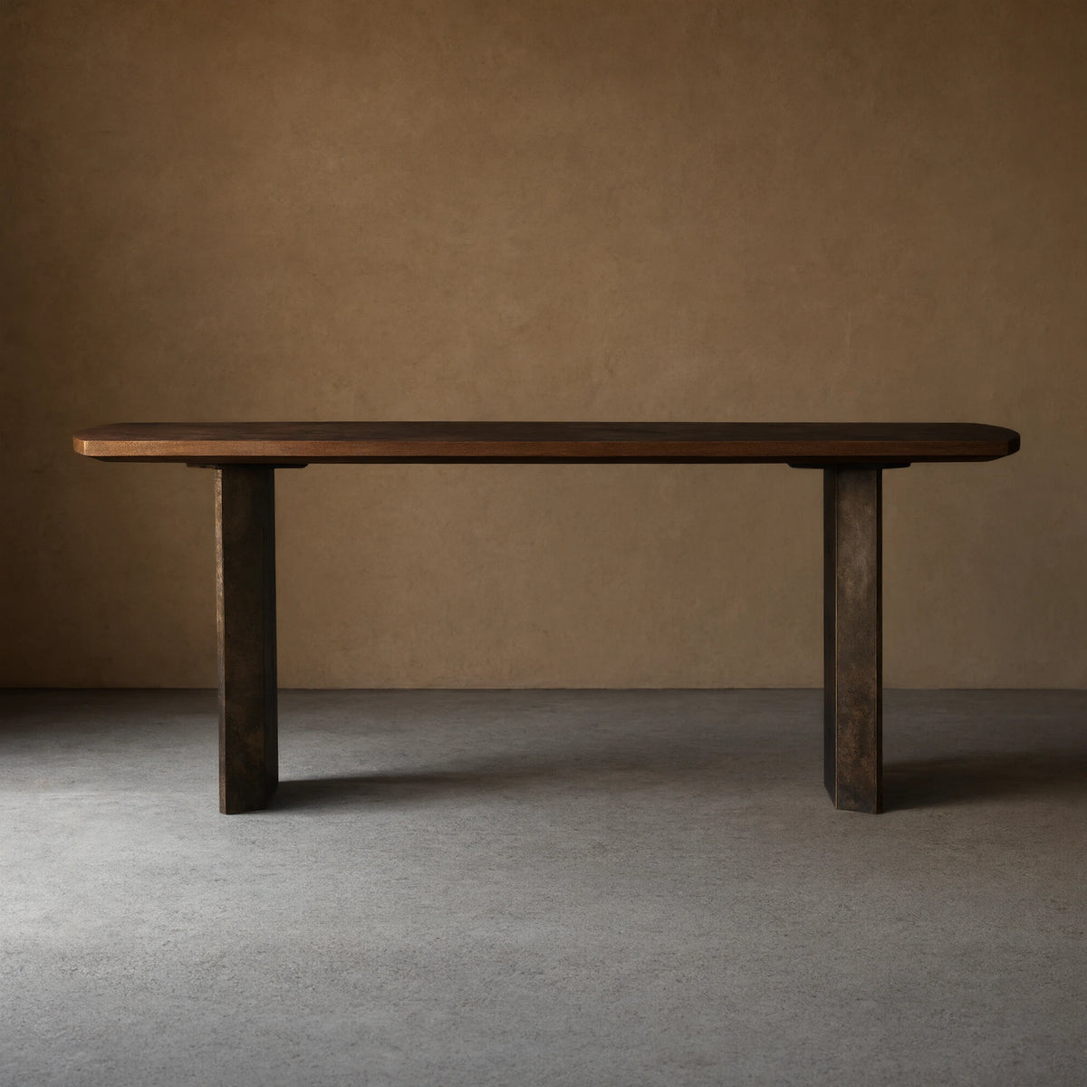 Polanco Ash Entrance Console Wood Hallway Entryway Table With Steel Base