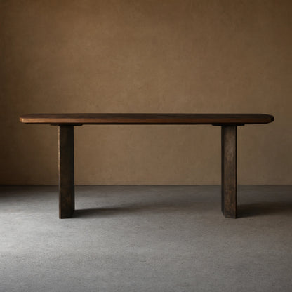 Polanco Ash Entrance Console Wood Hallway Entryway Table With Steel Base