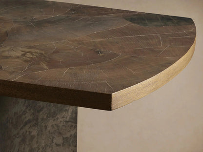 Polanco Ash Entrance Console Wood Hallway Entryway Table With Steel Base