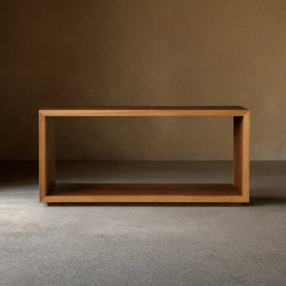 Mihaela Solid Wood Entrance Console Table Hand-Finished Hallway Entryway Table