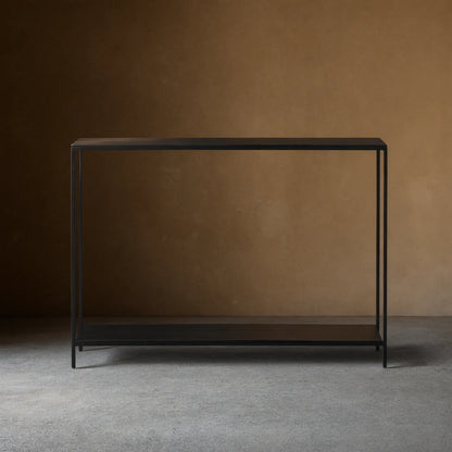 Kavali Slim Metal Entrance Console Table Solid Iron Frame Hallway Entryway Table