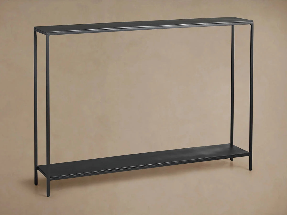 Kavali Slim Metal Entrance Console Table Solid Iron Frame Hallway Entryway Table