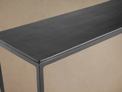 Kavali Slim Metal Entrance Console Table Solid Iron Frame Hallway Entryway Table