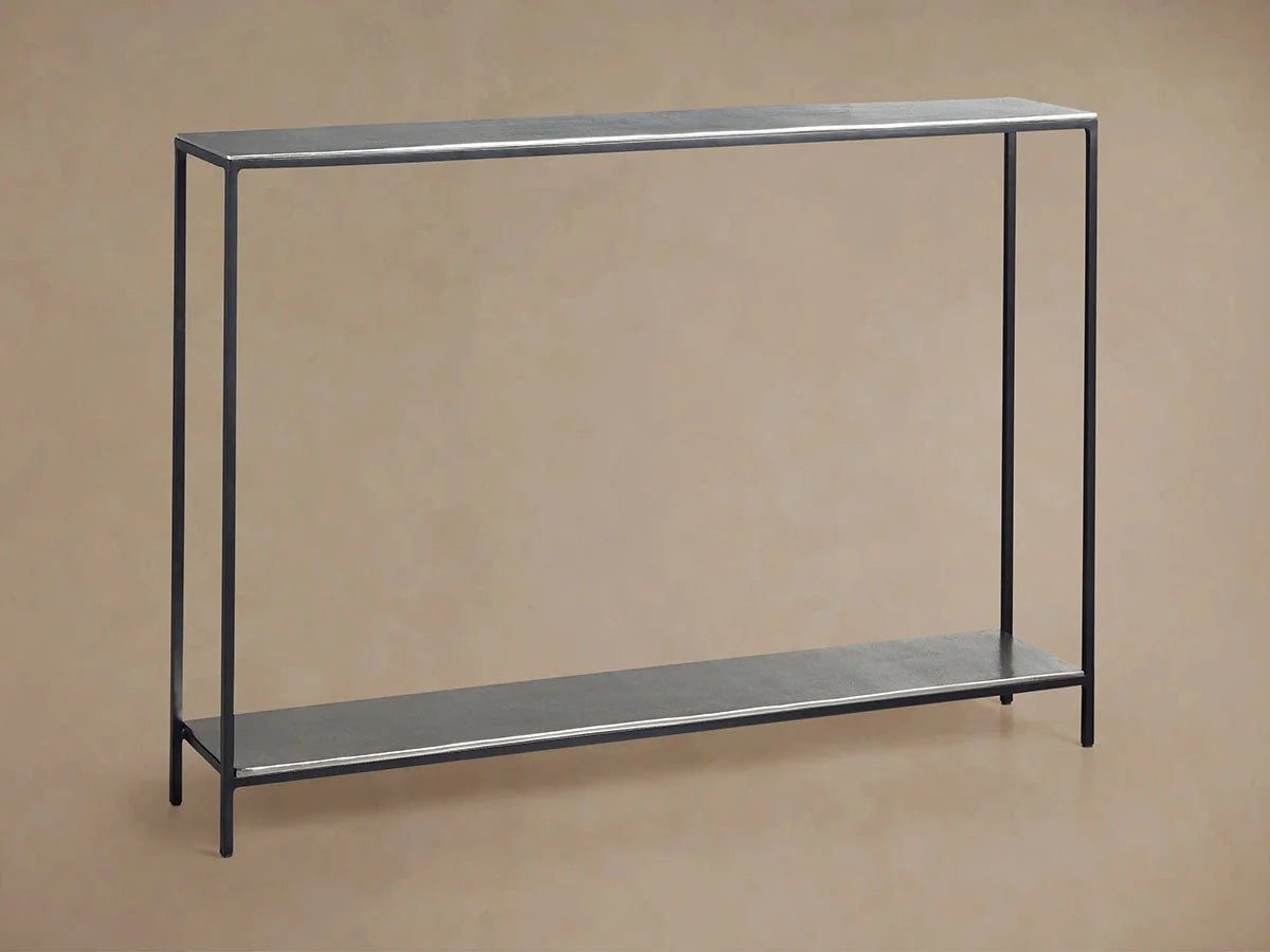 Kavali Slim Metal Entrance Console Table Solid Iron Frame Hallway Entryway Table