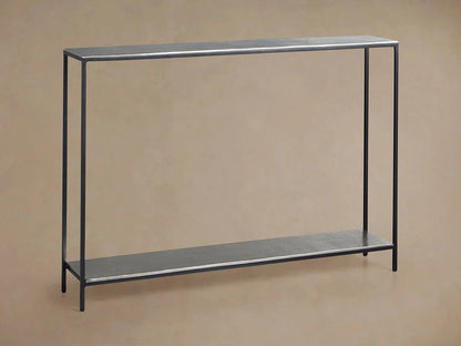 Kavali Slim Metal Entrance Console Table Solid Iron Frame Hallway Entryway Table