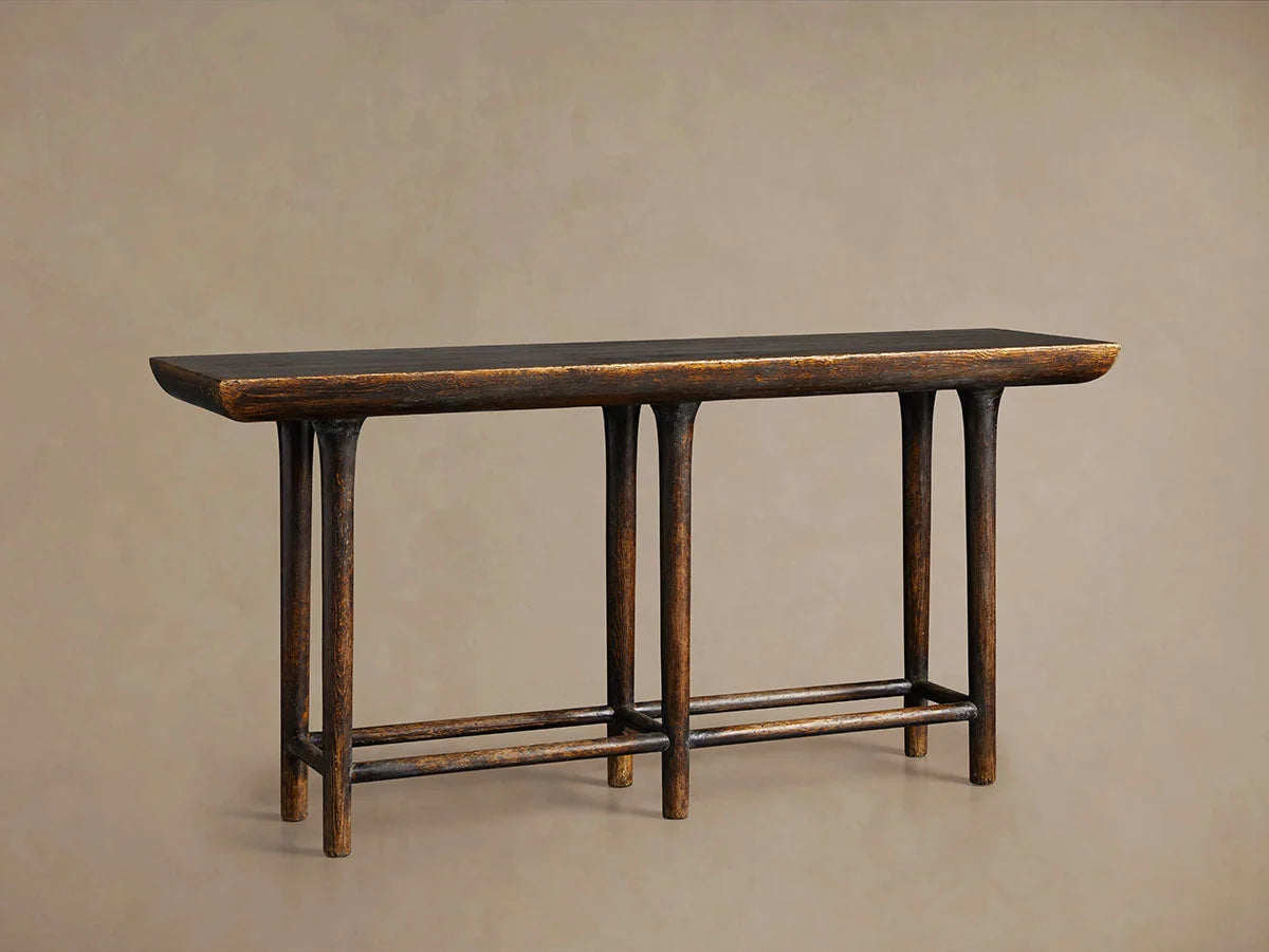 Yasu Pine Entrance Console Table Wood Hallway Entryway Table