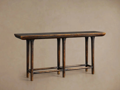 Yasu Pine Entrance Console Table Wood Hallway Entryway Table
