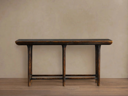 Yasu Pine Entrance Console Table Wood Hallway Entryway Table