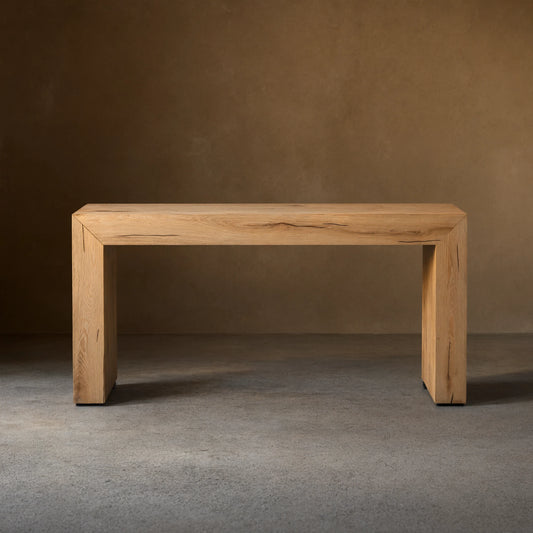 Sullivan Rural Entrance Console Table Reclaimed Oak Hallway Entryway Table