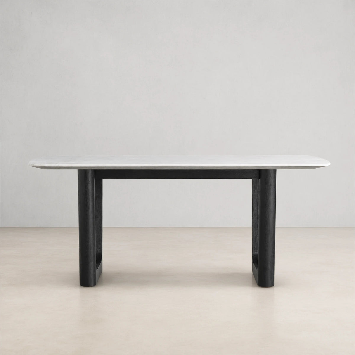 Saint Germain Marble Top Dining Table With Wood Rennes & metal Base