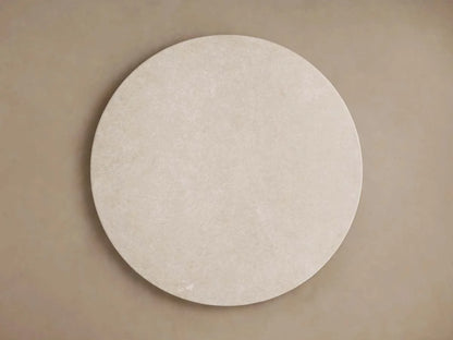 Saint Germain Carrara Marble Top Round Dining Table With Wood Rennes Base