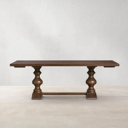 Tuscany Wood Extension Dining Table Oval Poplar Dining Table