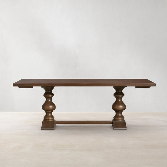 Tuscany Wood Extension Dining Table Oval Poplar Dining Table