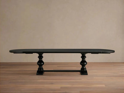 Tuscany Wood Extension Dining Table Oval Poplar Dining Table