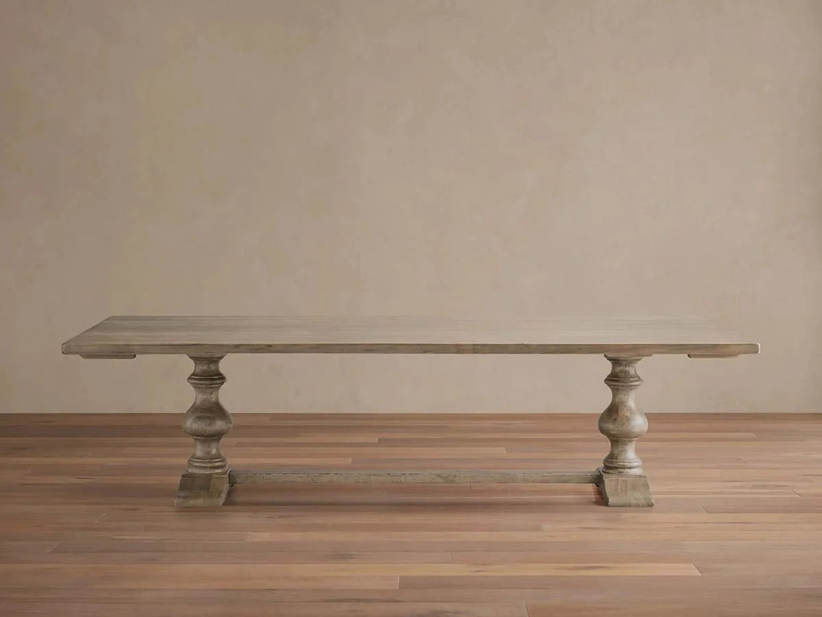 Tuscany Wood Extension Dining Table Oval Poplar Dining Table