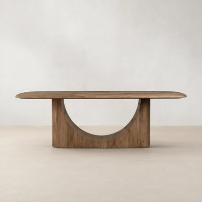 San Rafael Hand-Aged Primavera Wood Dining Table with Parquetry Top