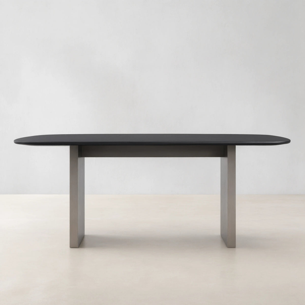 Saint Germain Rectangle Oak Top Dining Table with Wood Clement Base
