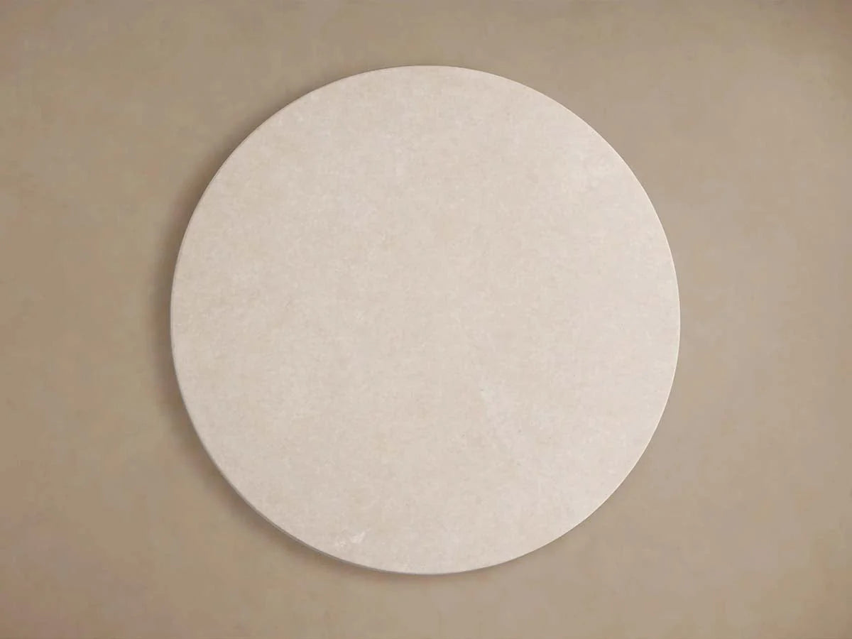 Saint Germain Round Marble Top Dining Table With Wood Dauphine Base