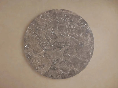 Saint Germain Round Marble Top Dining Table With Wood Dauphine Base