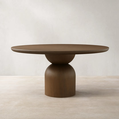 Perth Round Romanian Wood Dining Table