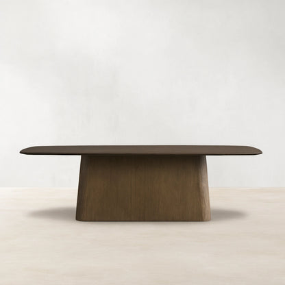 Saint Germain Oak Wood Top Dining Table with Toulouse Base