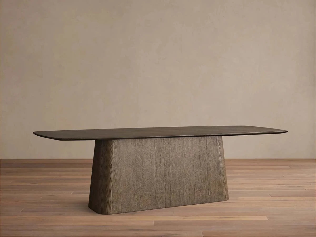 Saint Germain Oak Wood Top Dining Table with Toulouse Base