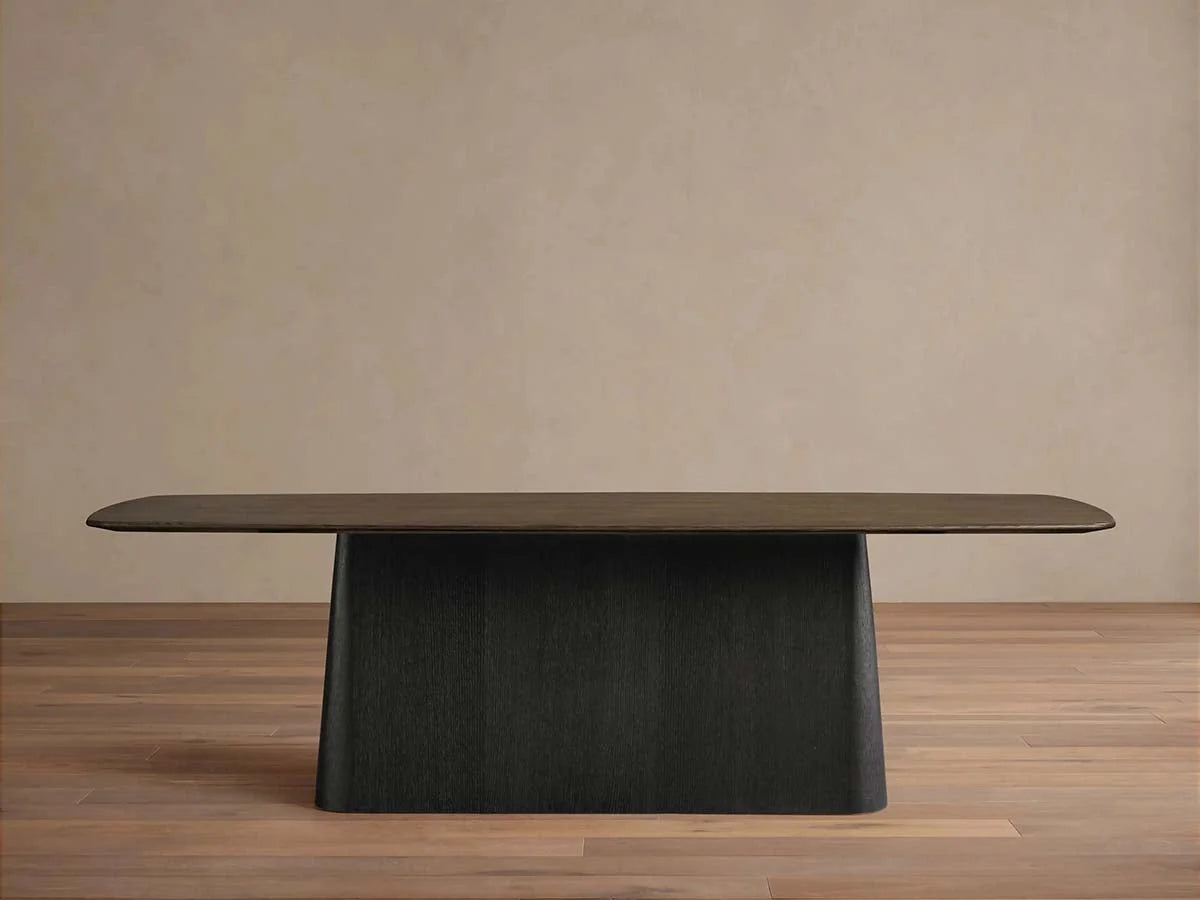 Saint Germain Oak Wood Top Dining Table with Toulouse Base