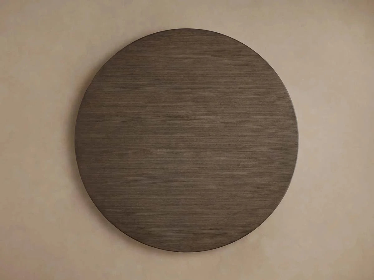 Saint Germain Round Oak Wood Dining Table with Clement Base